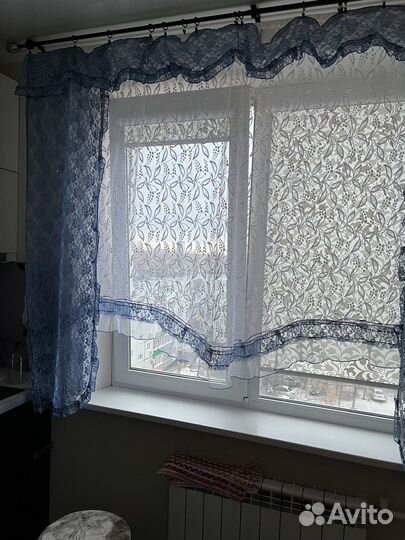 Штора для кухни комплект