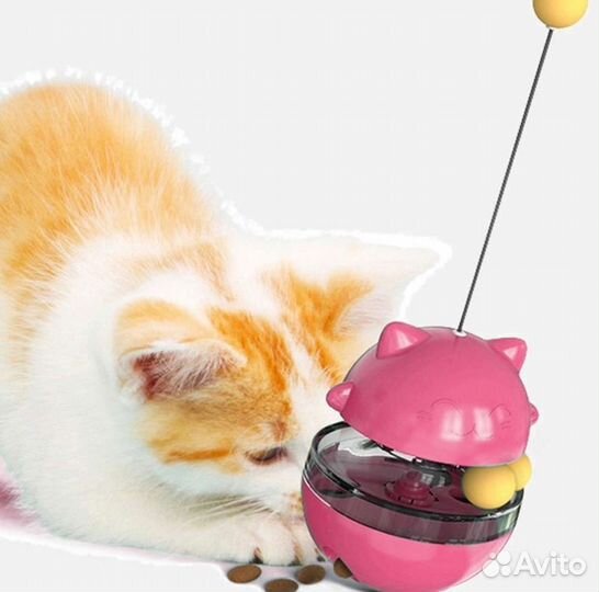 Развлекательная игрушка для кошек + кормушка