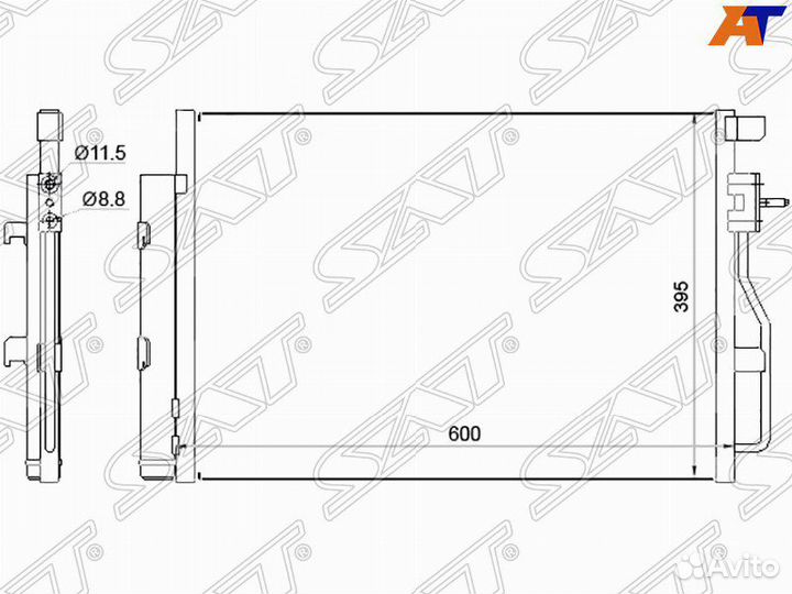 Радиатор кондиционера chevrolet aveo 11- /opel MOK