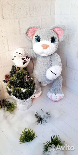 Котик, кот вязаный, амигуруми