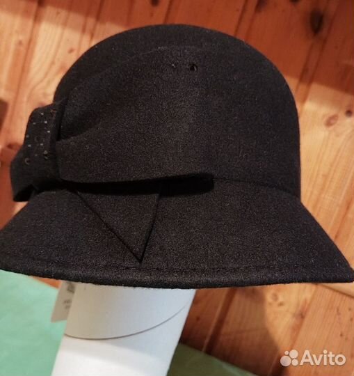 Шляпа фетровая женская черная