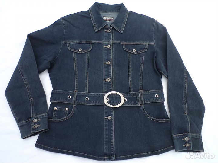 Джинсовый костюм, куртка y2k ретро 46-48-50 размер