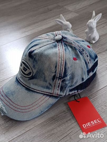 Кепка бейсболка Diesel джинса премиум