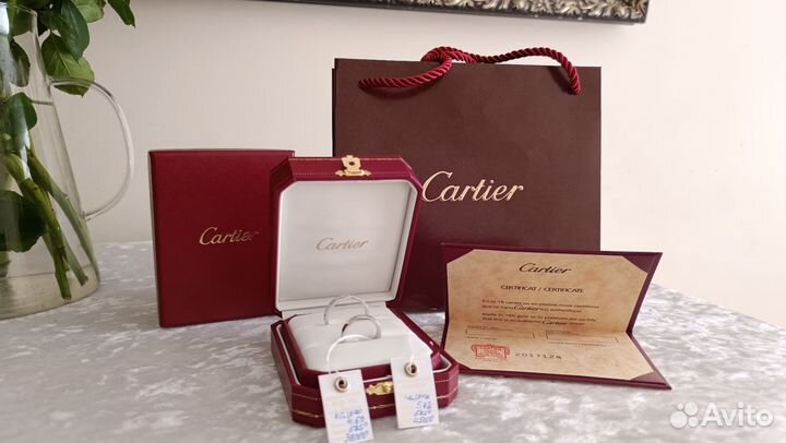 Золотое обручальное кольцо cartier love 585