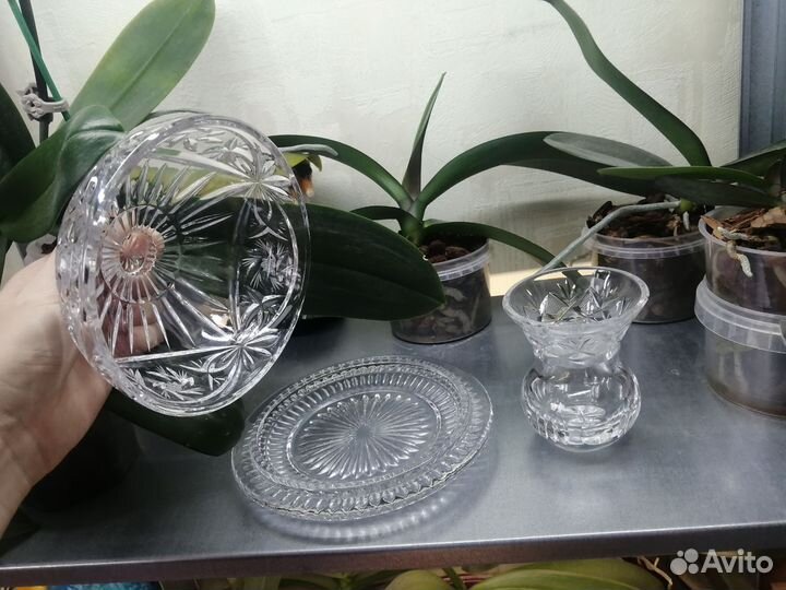 Хрусталь масленка, миниваза