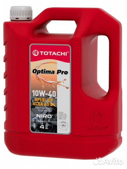 Totachi optima PRO Semi-Synthetic SL/CF 10w-40 (4л