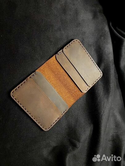 Складной кардхолдер кожаный