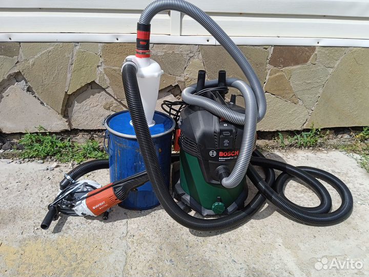 Аренда строительного пылесоса и штробореза+циклон