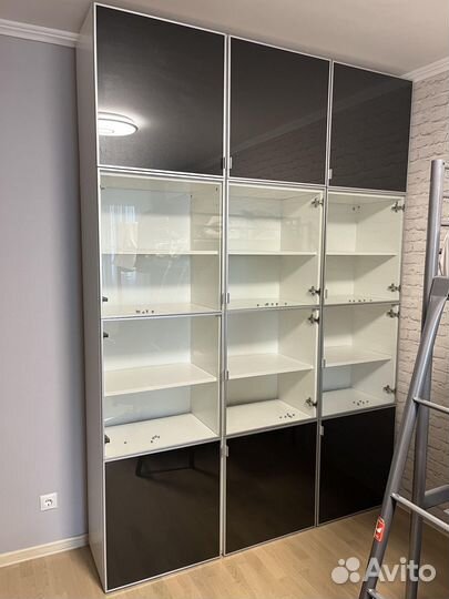 Шкаф черный распашной IKEA пакс pax inreda