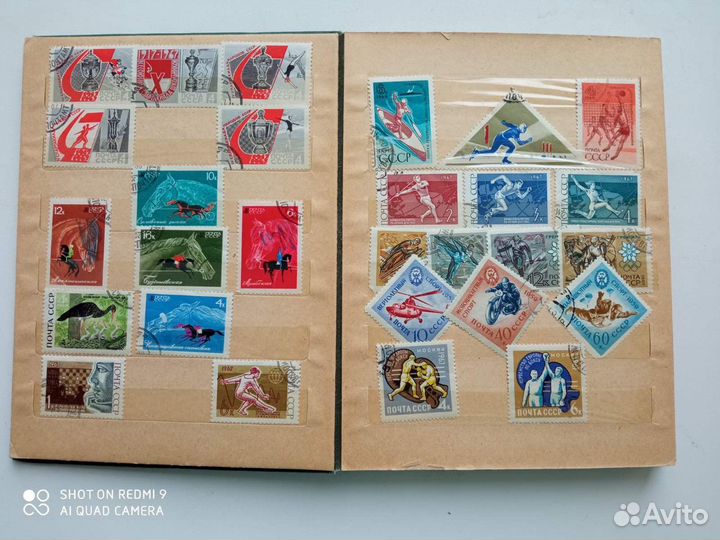 Марки почтовые коллекция 60-80 гг