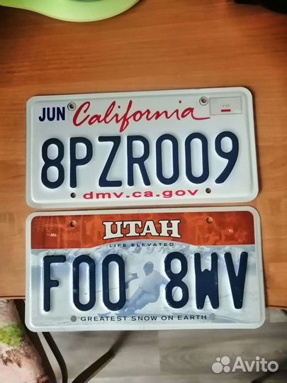 Номер авто США, оригинал