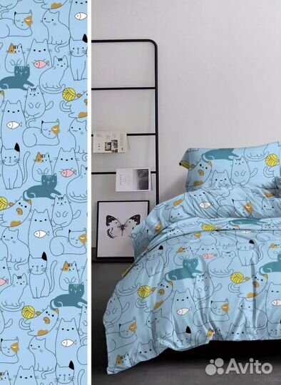 Постельное бельё 1.5. Новый комплект