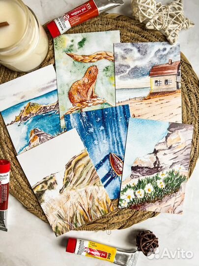 Набор авторских открыток (4 вида)