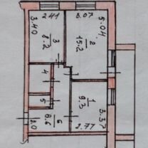 2-к. квартира, 45 м², 1/2 эт.