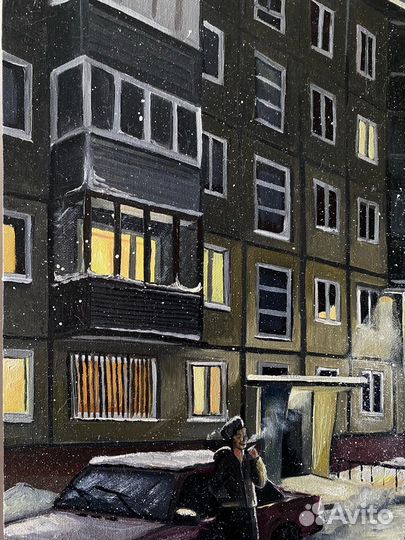 Картина маслом панельки