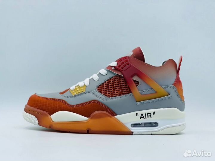 Кроссовки Nike Air Jordan 4 Retro Orange Grey