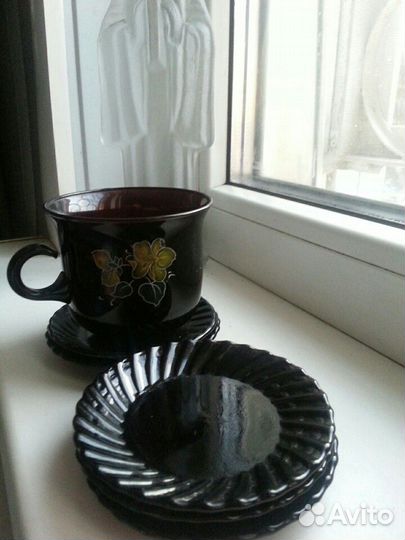 Кофейные чашки с блюдцами 6пар