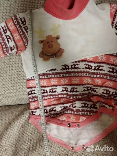 Теплое боди для девочки