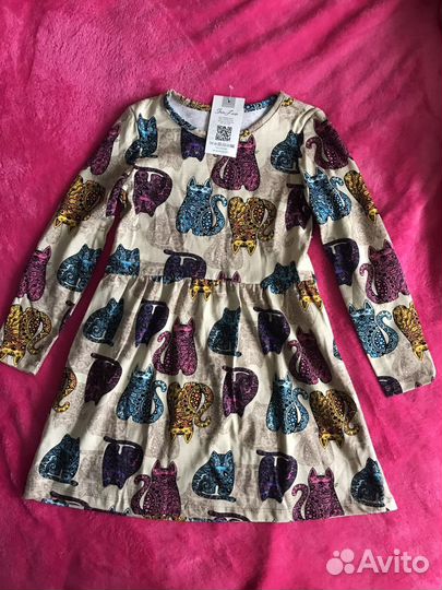 Платья х/б новые Р.110,116