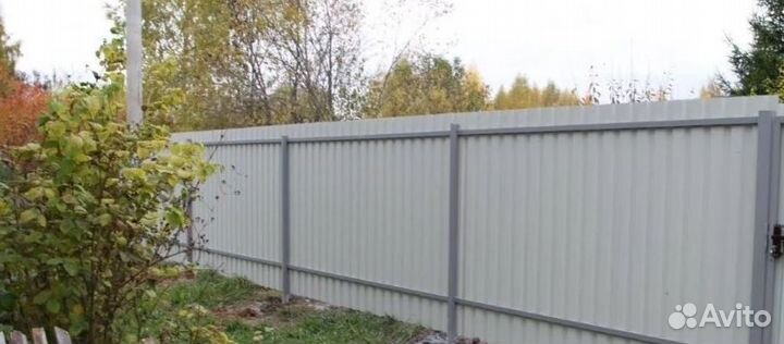 Забор из профнастила для дома под ключ