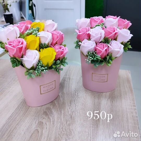 Букет в шляпной коробке