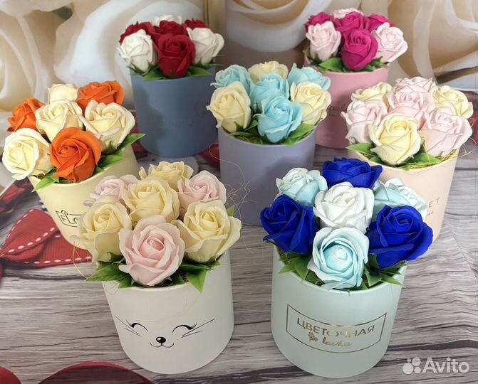 Букеты роз из мыльной пены На 8 марта