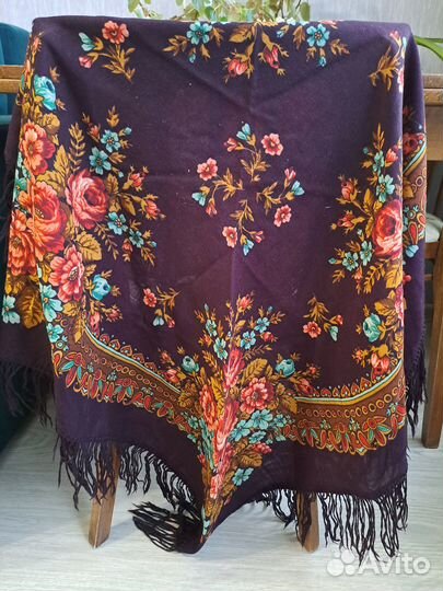 Павлопосадский платок шерсть СССР