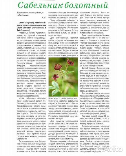 Сабельник болотный