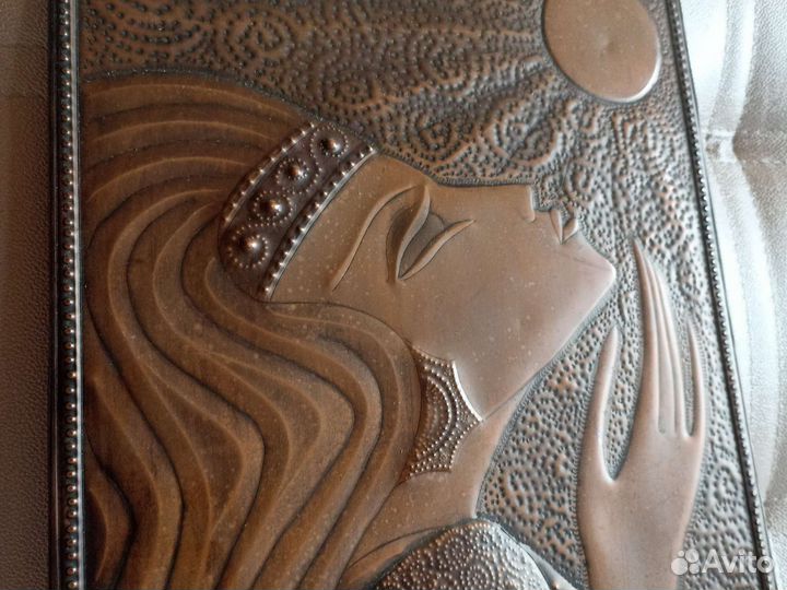 Настенное панно из металла СССР чеканка