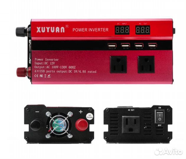 Инвертор преобразователь 12 В 220В 10000 вт