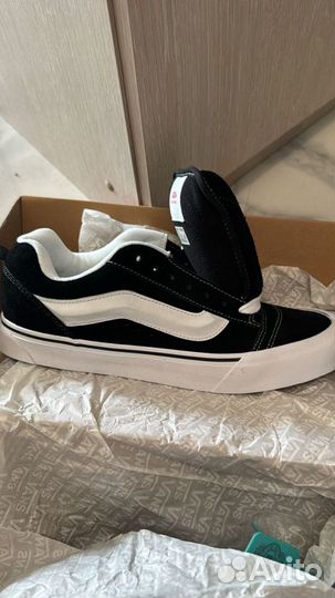 Оригинальные кроссовки vans knu skool черные