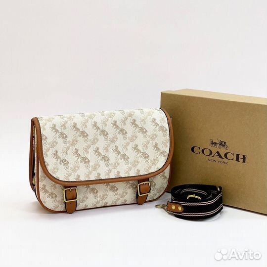 Сумка coach натуральная кожа