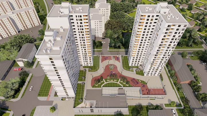 3-к. квартира, 77,1 м², 13/23 эт.