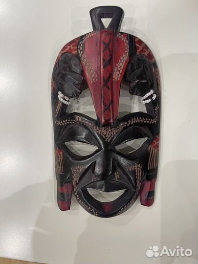 Африканская маска деревянная шкатулка статуэтка