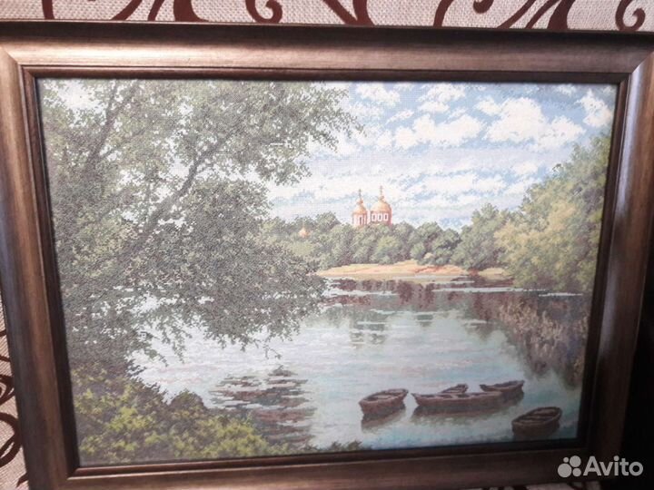 Картина вышитая крестом ручная работа