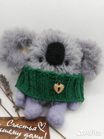 Коала игрушка вязаная интерьерная