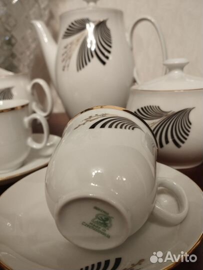 Изысканный кофейной сервиз Чехословакия