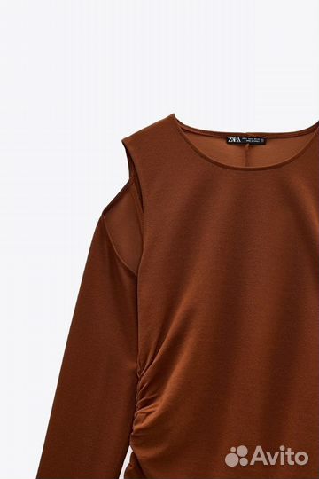 Платье zara миди с вырезами новое