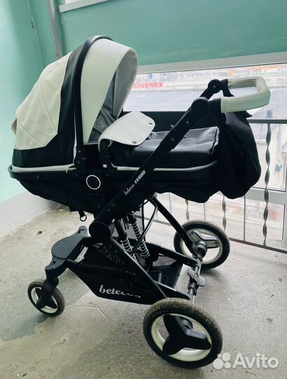 Детская коляска трансформер из эко-кожи