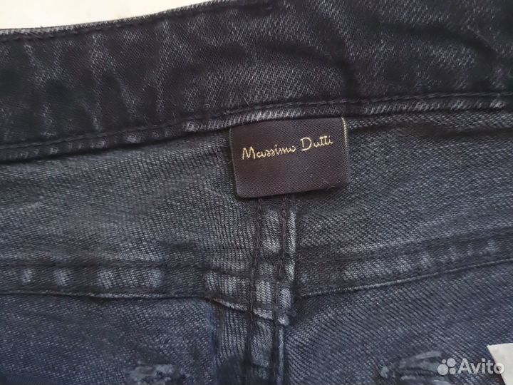 Джинсы чёрные massimo dutti 36