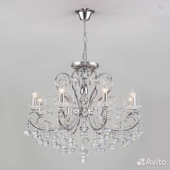 Подвесная люстра Eurosvet 10096/8 хром