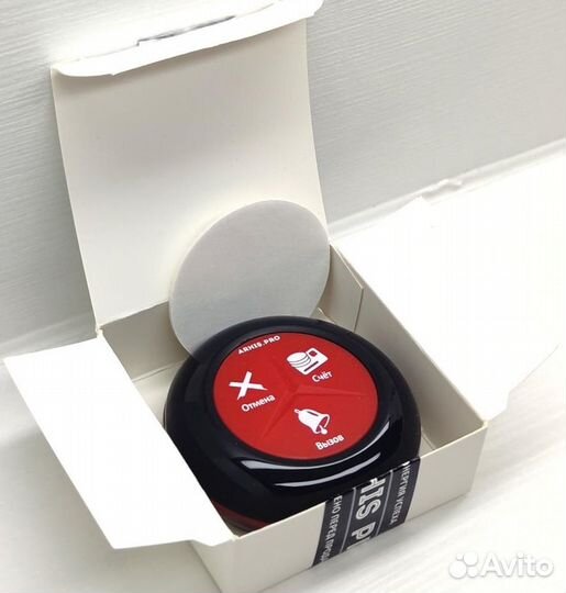 Кнопка вызова официанта Премиум черно-красная