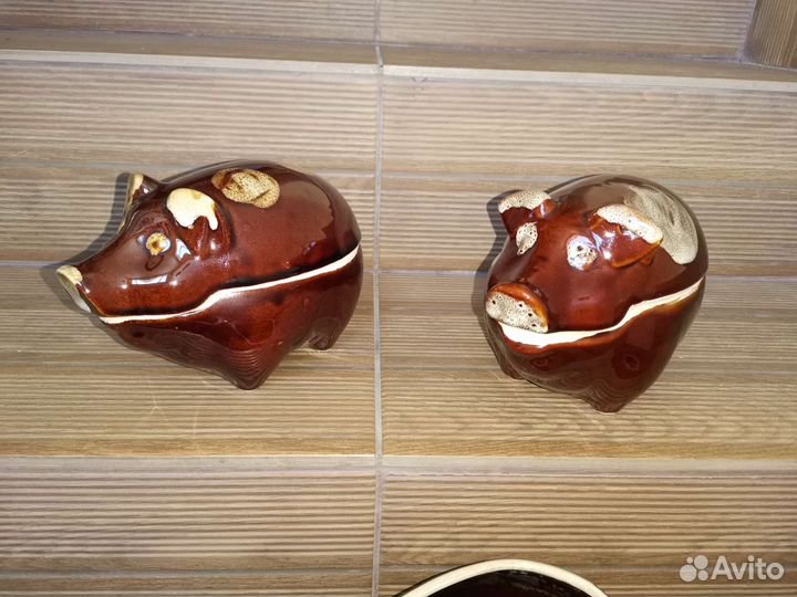 Набор керамической посуды свинка с поросятами