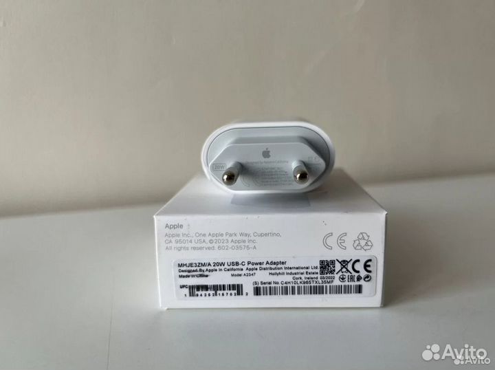 Зарядка iPhone 20w комплект (блок+кабель)