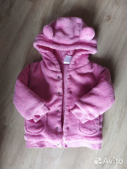 Куртка кофта для девочки плюшевая 74 на весну,лето