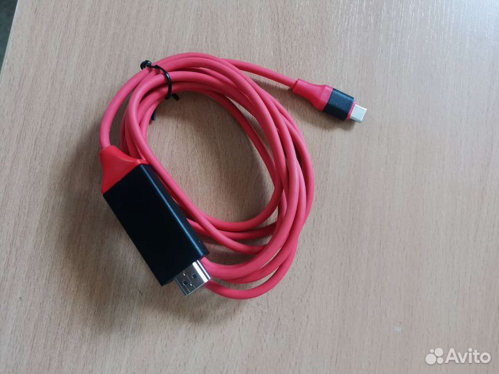 Кабель hdmi 2 метра type-C для телефона