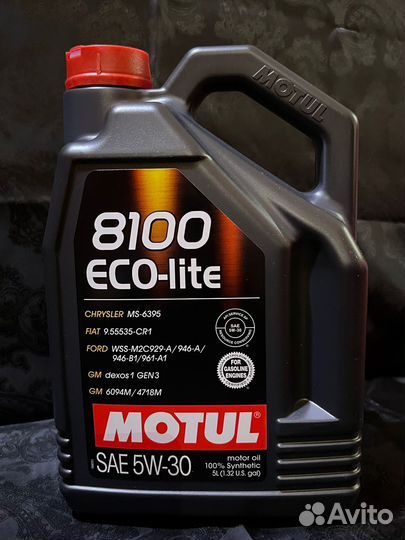 Моторное масло motul 8100 ECO-lite 5W-30 RU 5л