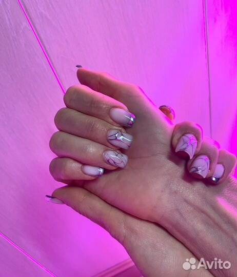 Маникюр наращивание