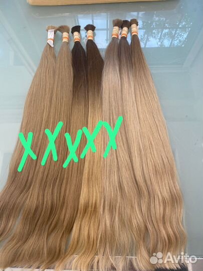 Волосы для наращивания 65 см омбре