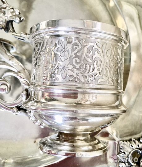 Серебро Круэт Солонка-Икорница 1880 год